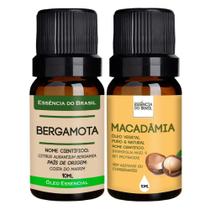 Kit Óleo Essencial Bergamota + Óleo Vegetal Macadâmia 10ml