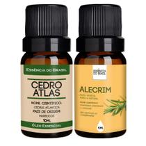 Kit Óleo Essencial Cedro Atlas + Óleo Vegetal Alecrim 10ml