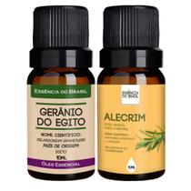 Kit Óleo Essencial Gerânio + Óleo Vegetal de Alecrim 10ml