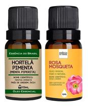 Kit Óleo Essencial Hortelã + Óleo Vegetal Rosa Mosqueta 10Ml Kit Óleo Essencial Hortelã + Óleo Vegetal Rosa Mosqueta 10Ml