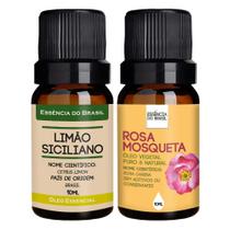 Kit Óleo Essencial Limão Siciliano + Vegetal R Mosqueta 10ml