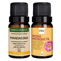 Kit Óleo Essencial Mandarina + Óleo Vegetal R. Mosqueta 10ml