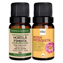 Kit Óleo Essencial Menta Piperita + Vegetal R. Mosqueta - Essência Do Brasil