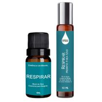 Kit Óleo Essencial Respirar + Pronto P/ Uso Roll On 10ml