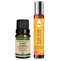 Kit Óleo Essencial Ylang Ylang + Pronto P/ Uso Roll On 10ml