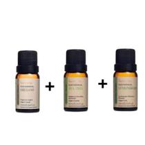 Kit Óleo Essências para Cistite 1 Tea Tree 10ml + 1 Orégano 10ml + 1 Lemongrass 10ml