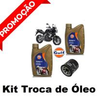 Kit Óleo Filtro Gulf 10w40 100% Sintético Kawasaki Versys650