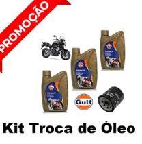 Kit Óleo Filtro Gulf 10W40 100% Sintético Kawasaki Versys650