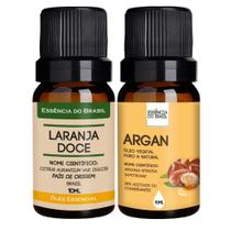 Kit Óleo Laranja Doce + Óleo Argan 10ml Essência Brasil