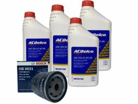 Kit Oleo Lubrificante 5W30 API SN Sintetico AC DELCO 1L + Filtro Corsa Celta Montana Meriva Agile