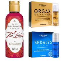 Kit Óleo Massagem Ylang Relaxante 2 Geis Potencia 10 Em 1