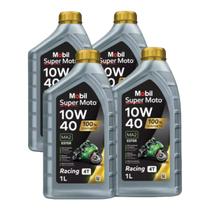 Kit Óleo Mobil 4t 10w40 4 Litros 100% Sintetico Racing