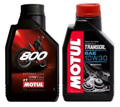 Kit Óleo Motul 2T 800 Factory Transmissão Transoil 10W30 Off Road Kit Óleo Motul 2T 800 Factory Transmissão Transoil 10W30 Off Road