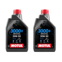 Kit Óleo Motul 3000+ 20w50 4t C/ 2 Litros Mineral - MOTUL Kit Óleo Motul 3000+ 20w50 4t C/ 2 Litros Mineral - MOTUL