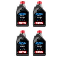 Kit Óleo Motul 3000+ 20w50 4t C/ 4 Litros Mineral - MOTUL Kit Óleo Motul 3000+ 20w50 4t C/ 4 Litros Mineral - MOTUL