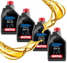 Kit Óleo Motul 3000 20w50 Mineral 4 Litros