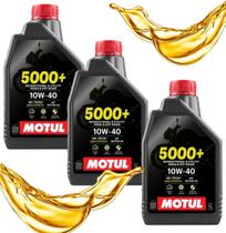 Kit Óleo Motul 5000 10w40 Semissintético 3 Litros