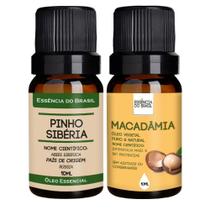 Kit Óleo Pinho Sibéria + Macadâmia 10ml - Essência Brasil