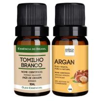 Kit Óleo Tomilho + Óleo Argan 10ml - Essência Brasil