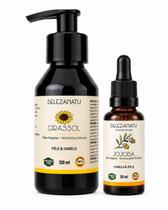 Kit Óleo Vegetal de Girassol e Jojoba 100% Puro BelezaNatu