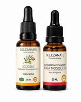 Kit Óleo Vegetal de Rosa Mosqueta e Jojoba 100% Puro BelezaNatu Kit Óleo Vegetal de Rosa Mosqueta e Jojoba 100% Puro BelezaNatu