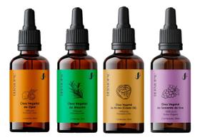 Kit Óleo Vegetal Ojon Alecrim, Rícino E Semente De Uva Cabelos, Pele, Corporal, Umectação Capilar 30ml - Dermopac Kit Óleo Vegetal Ojon Alecrim, Rícino E Semente De Uva Cabelos, Pele, Corporal, Umectação Capilar 30ml - Dermopac