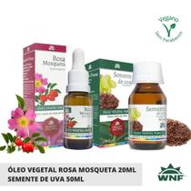 Kit Óleo Vegetal Rosa Mosqueta 20ml e Semente de Uva 50ml - WNF