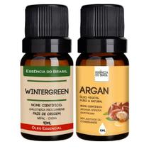 Kit Óleo Wintergreen + Óleo Argan 10ml - Essência Brasil
