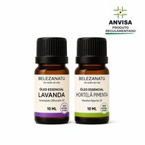 Kit Óleos Essenciais de Hortelã Pimenta e Lavanda 10ml BelezaNatu Kit Óleos Essenciais de Hortelã Pimenta e Lavanda 10ml BelezaNatu