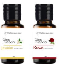 Kit Oleos Essenciais - Jasmim e Rosas Vermelhas