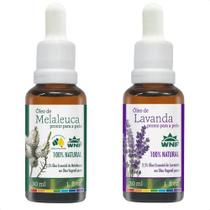 Kit Óleos Melaleuca e Lavanda WNF 30ml - Pele, Cabelo, Acne e Relaxamento Kit Óleos Melaleuca e Lavanda WNF 30ml - Pele, Cabelo, Acne e Relaxamento