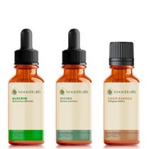 Kit óleos vegetais de Alecrim, Coco e Rícino - 30 ml cada - Aroom Kit óleos vegetais de Alecrim, Coco e Rícino - 30 ml cada - Aroom