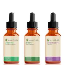 Kit óleos vegetais de Babosa, Jaborandi e semente de Uva - 30 ml cada - Aroom Kit óleos vegetais de Babosa, Jaborandi e semente de Uva - 30 ml cada - Aroom