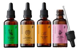 Kit Óleos Vegetais Ojon, Rìcino, Alecrim, Rosa Mosqueta 30ml