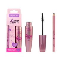 Kit Olhos Máscara de Cílios + Lápis de Olho Preto - CITY GIRLS