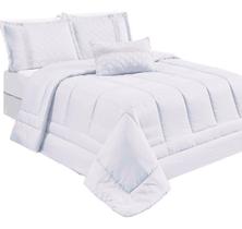 Kit Oliveira Cobre Leito Casal Queen 5 Peças branco