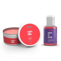 Kit Olove Morango Vela Beijável + Óleo Beijável Hot 30ml