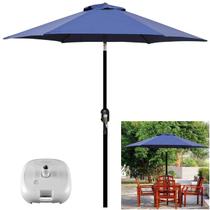 Kit Ombrelone 2,5m Ipanema Azul Com Manivela Articulado + Base Plástica - AMZ Kit Ombrelone 2,5m Ipanema Azul Com Manivela Articulado + Base Plástica - AMZ