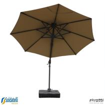 Kit Ombrelone Belize Grafite ou Fendi - Com Base HDPE 150 Litros - Rivatti Kit Ombrelone Belize Grafite ou Fendi - Com Base HDPE 150 Litros - Rivatti
