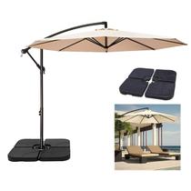 Kit Ombrelone Lateral Suspenso 3m Kauai Com Manivela + Base 60L Quadrada - AMZ Kit Ombrelone Lateral Suspenso 3m Kauai Com Manivela + Base 60L Quadrada - AMZ