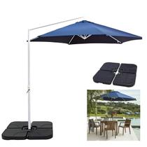 Kit Ombrelone Lateral Suspenso 3m Malibu Com Manivela + Base 60L Quadrada - Mor