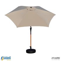 Kit Ombrelone Miramar Grafite ou Fendi com UV e Base Ombrelone Central - Rivatti