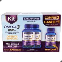 Kit Omega 3 1000mg EPA DHA Caixa 300 Capsulas Catarinense