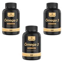 Kit ômega 3 120 cápsulas gold lab - 3 unidades