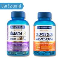Kit Omega 3 120 Cápsulas mais Cloreto De Magnésio Com 100 Compridos Catarinense