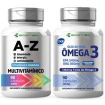 Kit Omega 3 1360mg Epa Dha selo Ifos Multivitaminico Az 22 Vitaminas