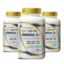 Kit Omega 3 (18 EPA/12 DHA) 1000mg 3 Potes 60 Softcaps Cada - Flora Nativa