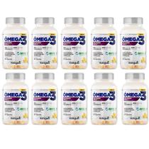 Kit Ômega 3 Colágeno Tipo II 50mg Com 10 Potes De 60 Cápsulas Cada