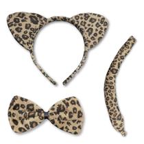 Kit Oncinha com Tiara Gravata e Cauda Kit Oncinha com Tiara Gravata e Cauda