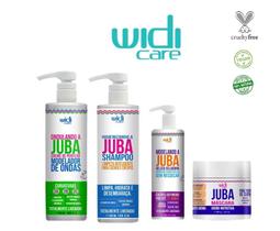 Kit Ondulando Juba 500ml - Shampoo Higienizando 500ml - Geleia 300ml - Máscara Hidro Nutritiva 500gr Widi Care